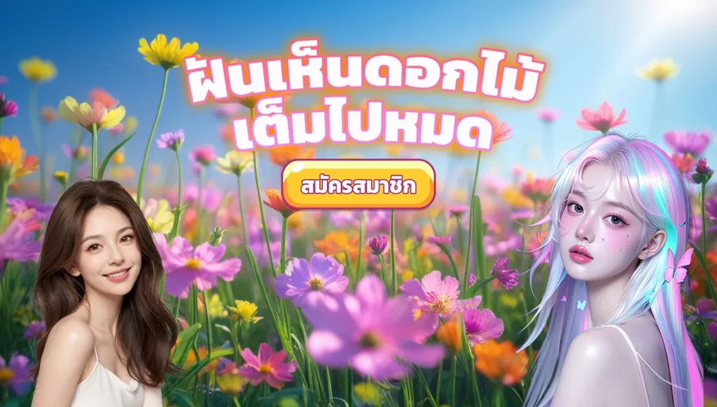 ฝันเห็นดอกไม้เต็มไปหมด
